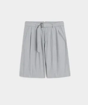 11" Japanese Belted Short in Light Grey