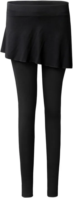 2 in 1 Womens Leggings with Skirt High Waisted Tennis Athletic Flowy Skirted Legging Active Sport Golf Tennis Skirt