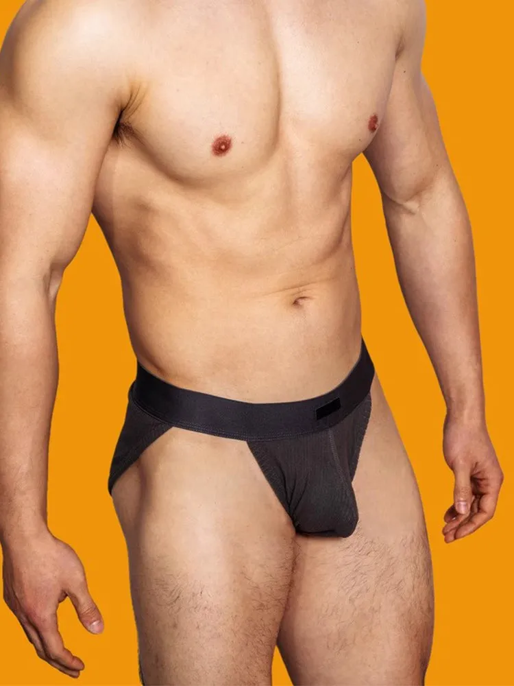 2 Pack Men's Low-rise High-cut Solid Briefs