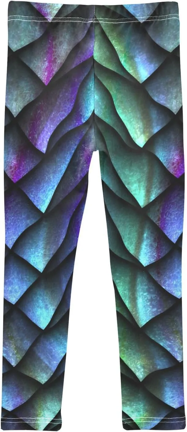 Aflyko Girls' Leggings Kids Workout Pants Dance Tights Ankle Length 4-10T