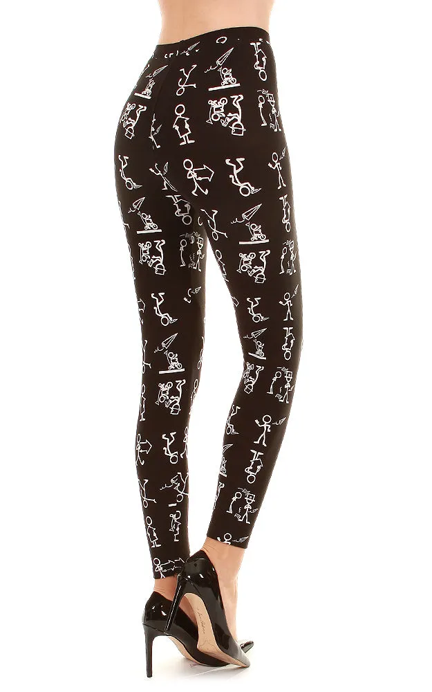 AL17307J Cartoon Printed Buttery Soft Leggings
