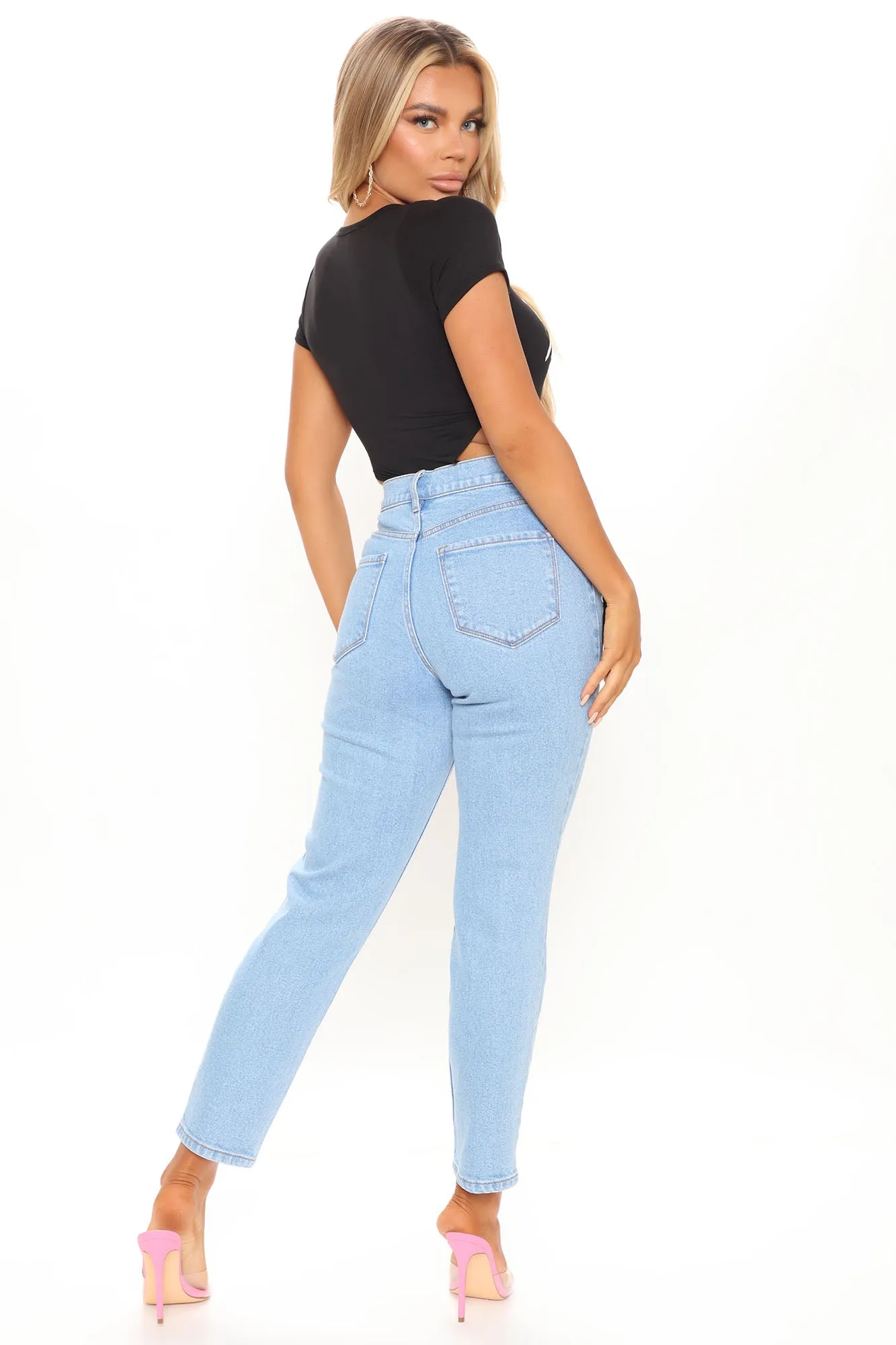 Always Hustling High Cut Bodysuit - Black