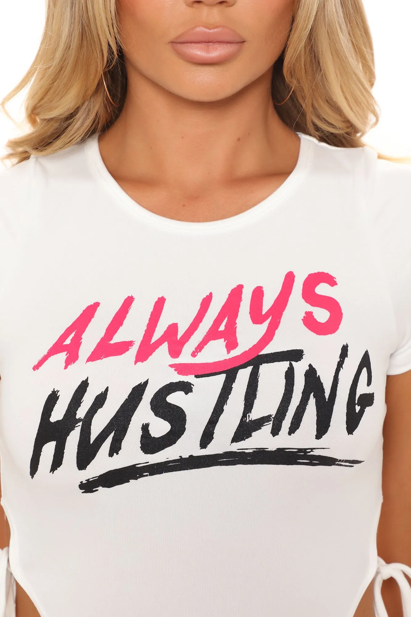 Always Hustling High Cut Bodysuit - White