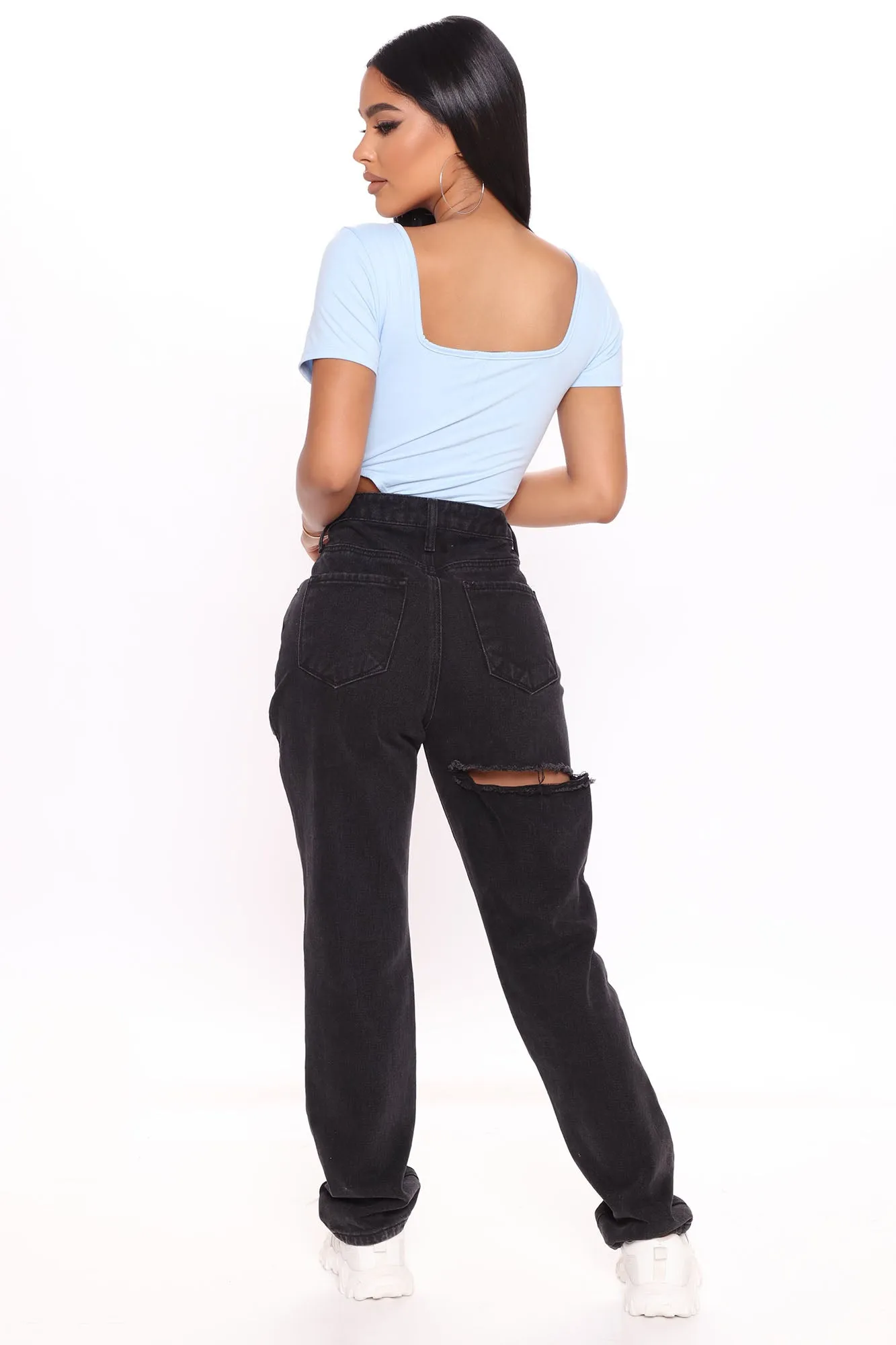 Baby Girl High Cut Bodysuit - Blue