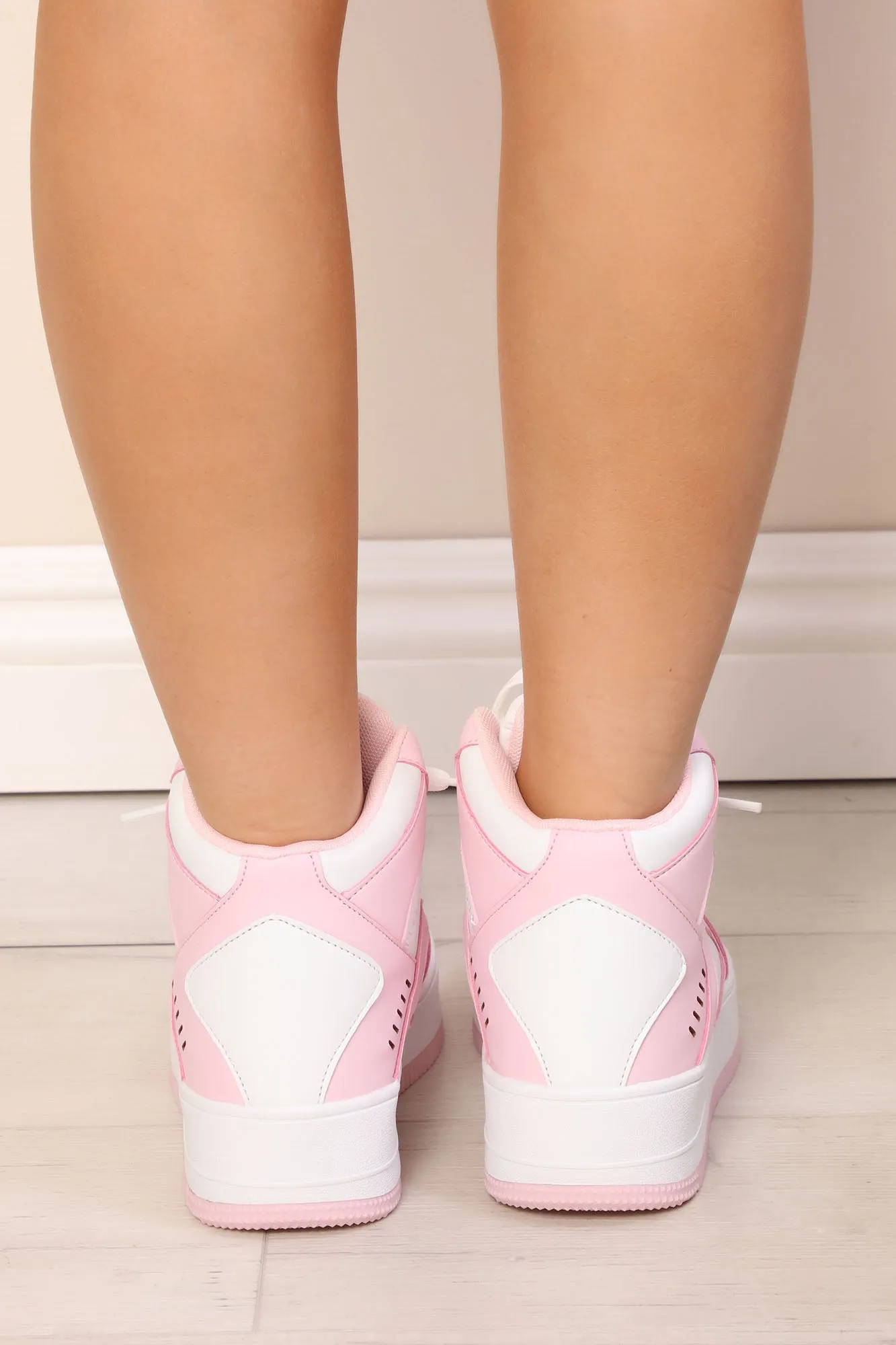 Banking On Me High Cut Sneakers - Pink/combo