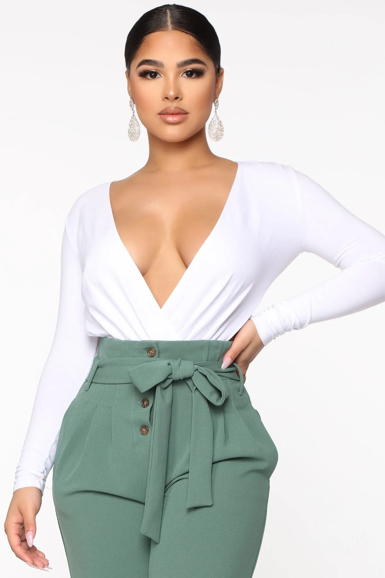Bending All Rules High Cut Bodysuit - White