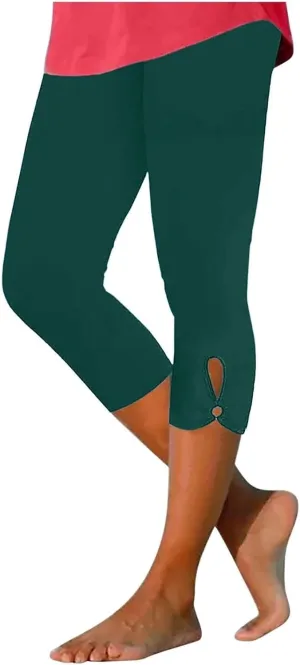 Capri Pants for Women Dressy Casual Summer Capris Knee Length Cropped Legging Trendy Lightweight Ladies Clothing
