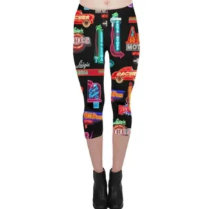 Cars Land Neon Inspired Capri Leggings
