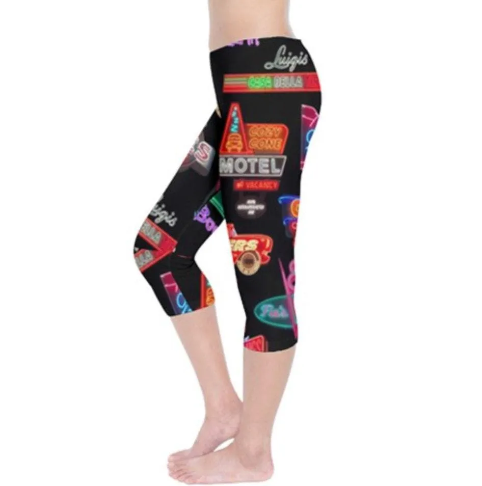 Cars Land Neon Inspired Capri Leggings