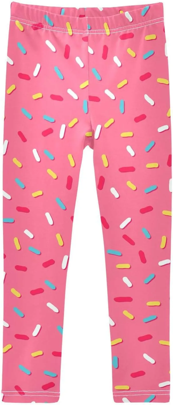 CaTaKu Printed Girls Toddler Leggings Kids Athletic Tights Pants Ankle Length 4-10 Year