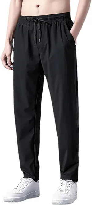 Chinos Slim Fit Men's Pants with Deep Pockets Loose Fit Casual Jogging Trousers for Running Workout