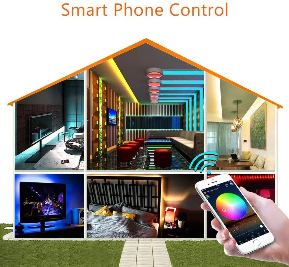 CROW Bluetooth RF Controller for RGB/RGBW LED Lights via Tuya work with Amazon Echo and Google Home