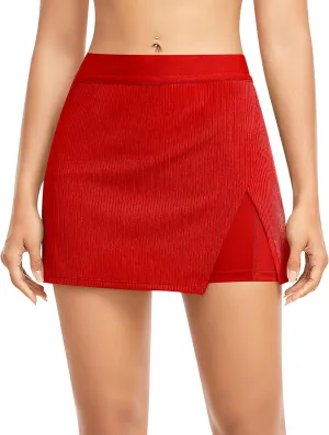 DERCA Tennis Skirts for Women with Shorts Athletic Golf Skorts with Pockets Workout Sports Running Skirts