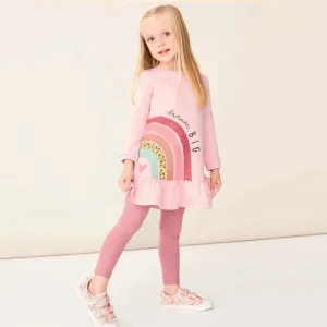 Dream Big Rainbow Dress & Legging Set