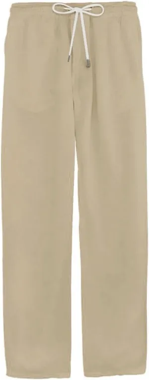 evzosrz Mens Yoga Pants Casual Elastic Waist Cotton Linen Loose Fit Drawstring Lightweight Beach Joggers Work Trousers