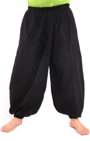 High Cut Balloon Harem Pants One Size Cotton Unisex for Men and Women 