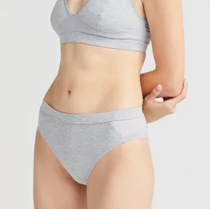 High Cut Brief (Light Heather Grey)