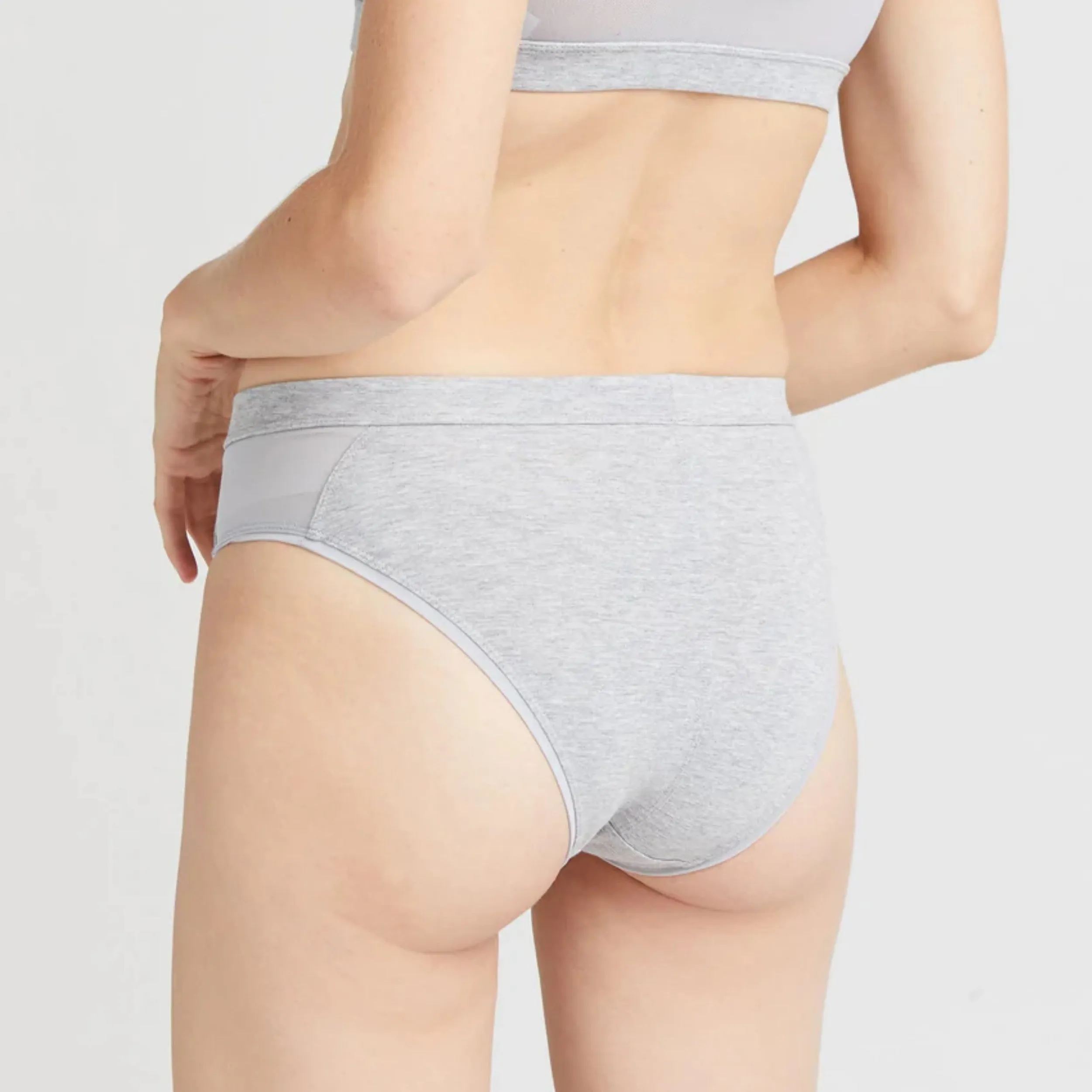 High Cut Brief (Light Heather Grey)