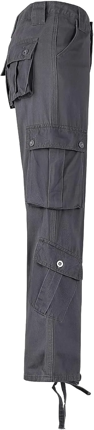 High Waisted Cargo Jeans for Women Straight Wide Leg Y2k Streetwear Cargo Pants Baggy Boyfriend Denim Pants with Pockets