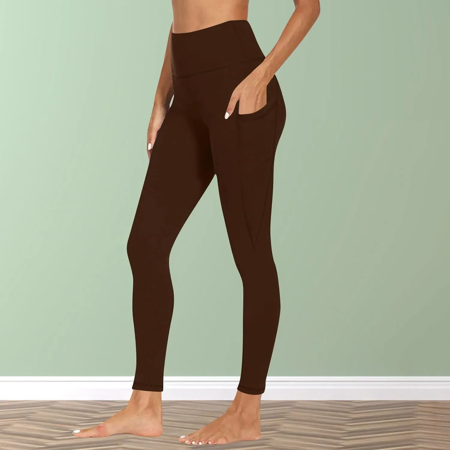 High Waisted Leggings with Pockets Women, No See Through Tummy Control Yoga Pants Workout Gym Leggings