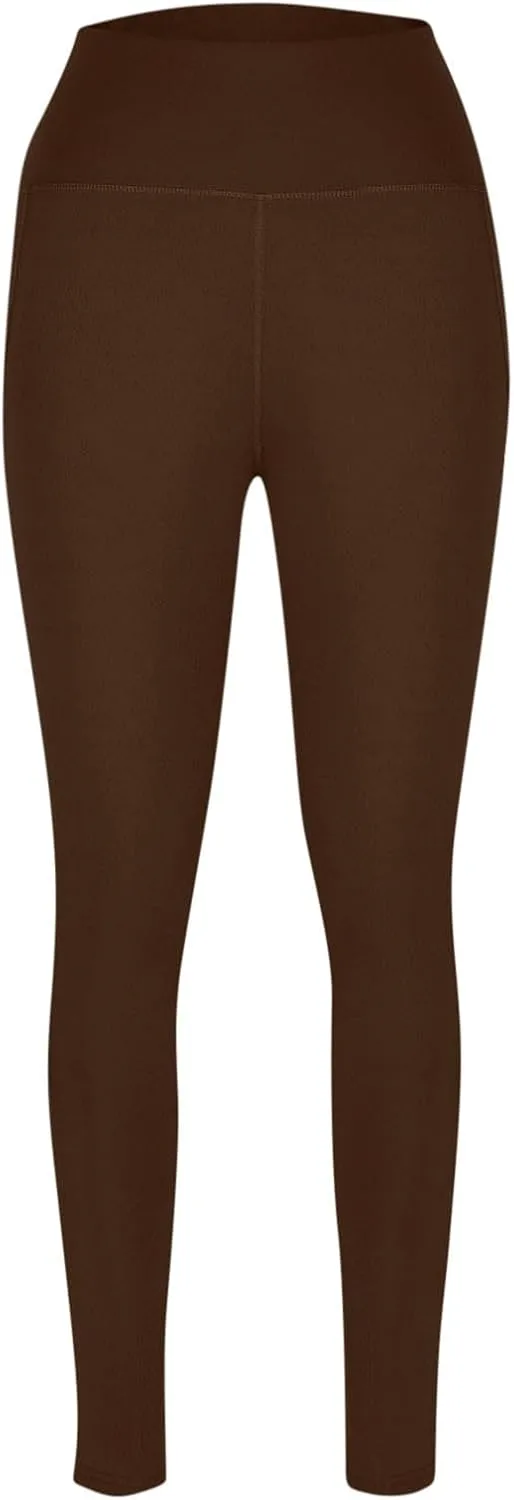 High Waisted Leggings with Pockets Women, No See Through Tummy Control Yoga Pants Workout Gym Leggings
