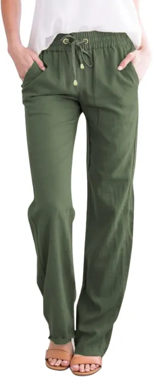 High Waisted Work Pants for Women Winter Cute Work Trousers with Pockets High Waisted Wide Leg