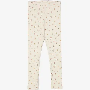 Jersey Leggings - chalk flowers