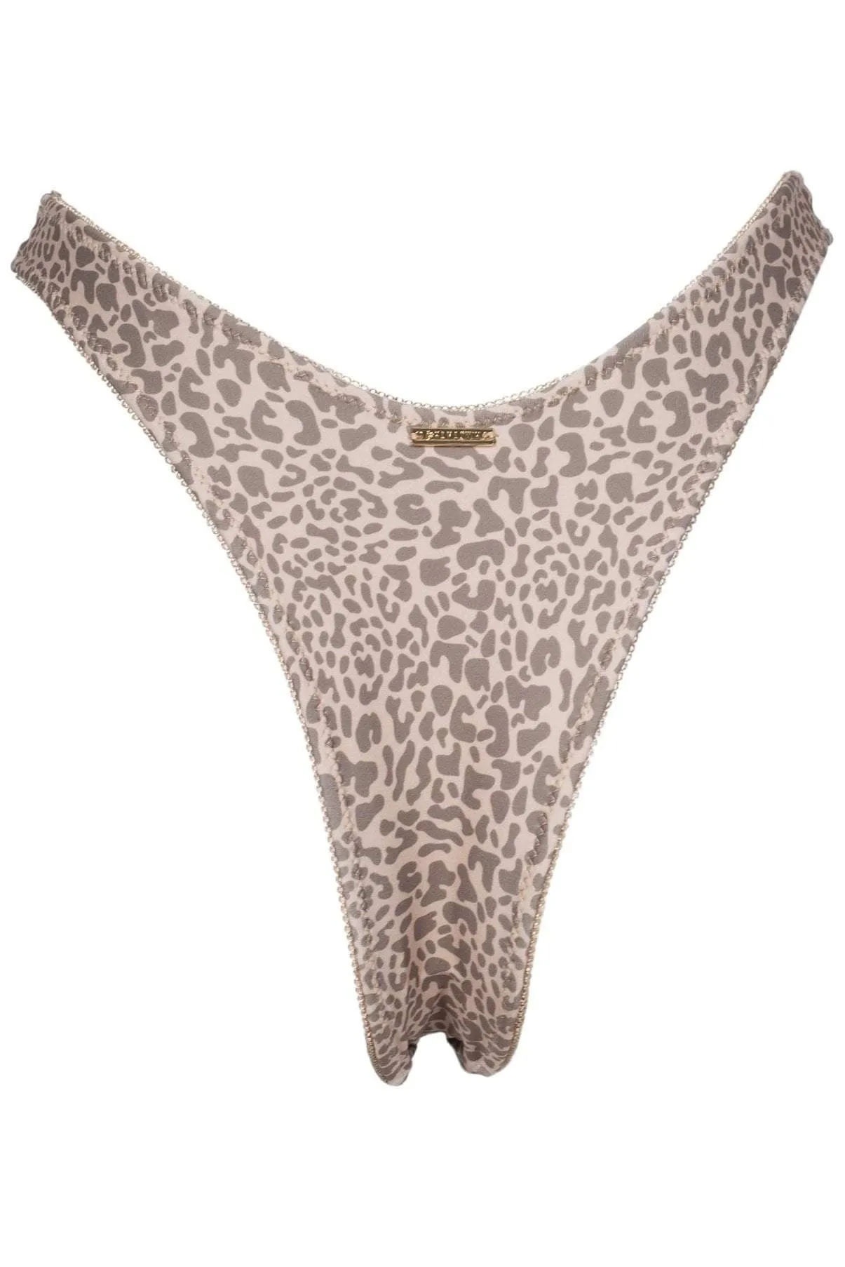 LAHANA EMILIA HIGH CUT BIKINI BOTTOM - BROWN LEOPARD