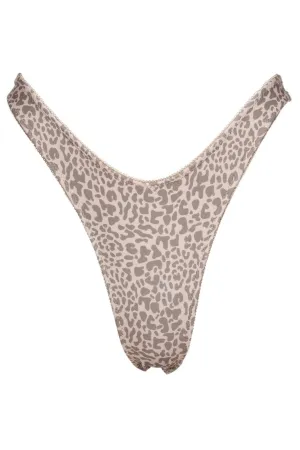 LAHANA EMILIA HIGH CUT BIKINI BOTTOM - BROWN LEOPARD