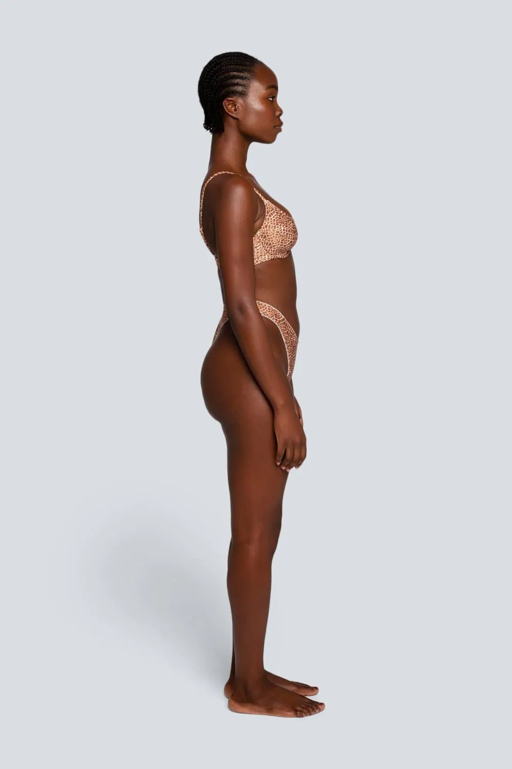 LAHANA EMILIA HIGH CUT BIKINI BOTTOM - GIRAFFE PRINT