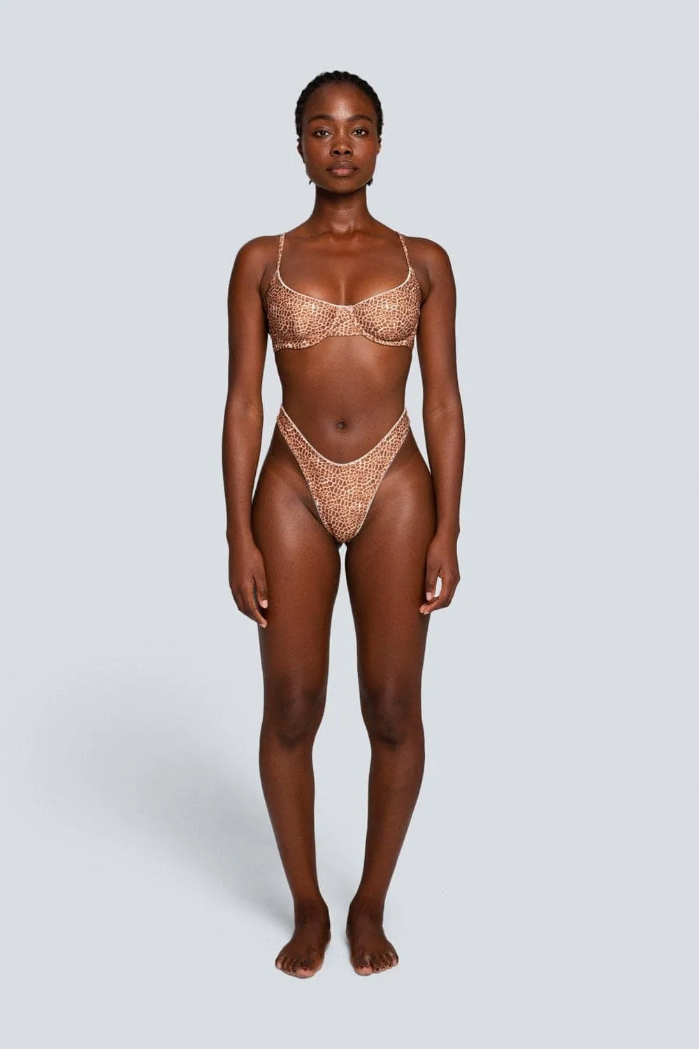 LAHANA EMILIA HIGH CUT BIKINI BOTTOM - GIRAFFE PRINT