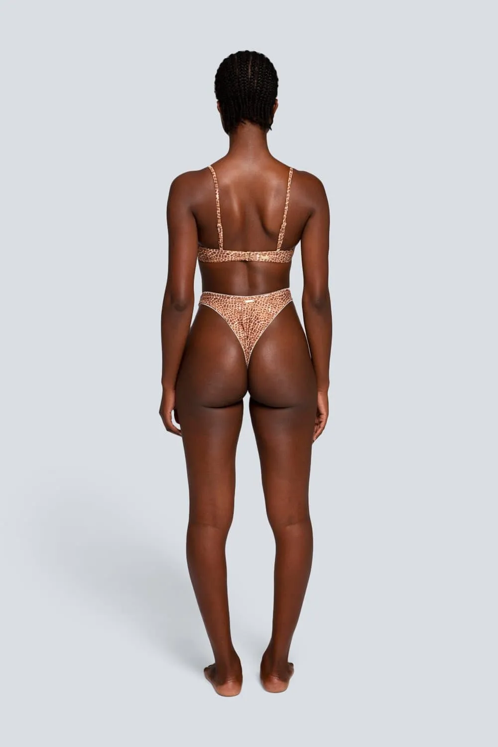 LAHANA EMILIA HIGH CUT BIKINI BOTTOM - GIRAFFE PRINT