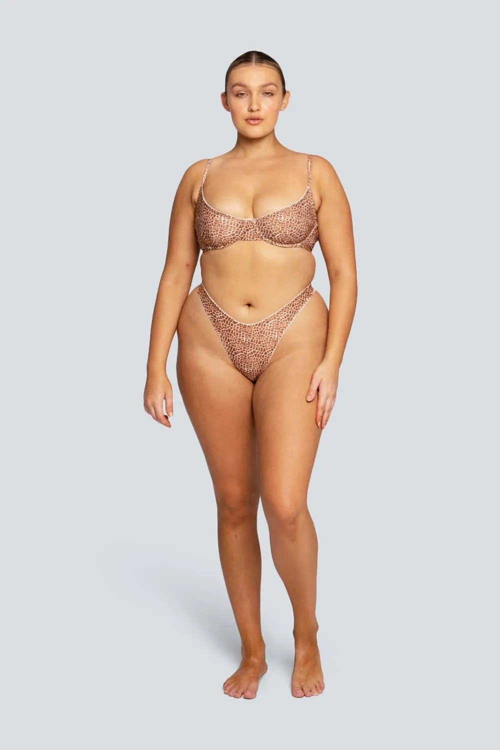 LAHANA EMILIA HIGH CUT BIKINI BOTTOM - GIRAFFE PRINT