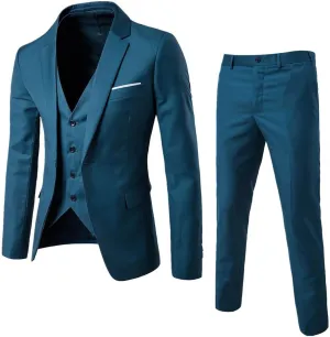 LCMTWX Black Suits For Men Business Wedding Party Jacket Vest & Pants Coat Black Suit Jacket Mens 3 Piece Suit Suits For