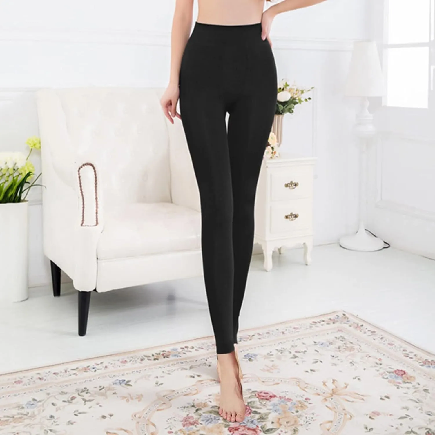 LCMTWX Butt Lifting Leggings for Women Denim Color Women Pocket Button High Pants Butt Lifting Leggings