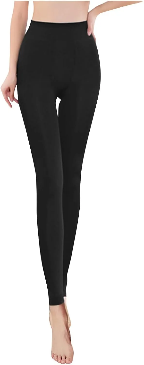 LCMTWX Butt Lifting Leggings for Women Denim Color Women Pocket Button High Pants Butt Lifting Leggings