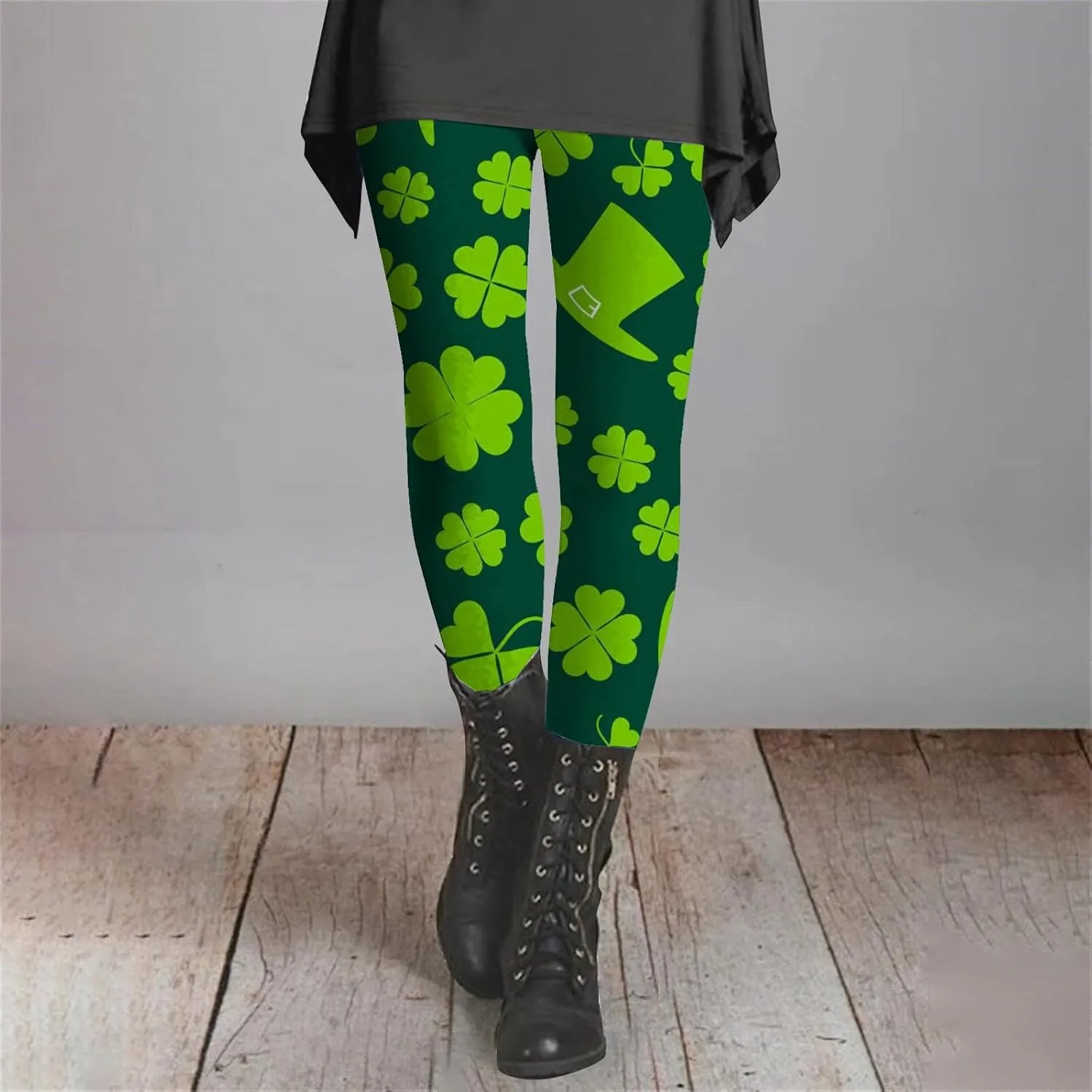 LCMTWX Womens St Patrick's Day Costume St. Patricks Day Print High Waist Yoga Pants for Women's Workout Clothes for Fold