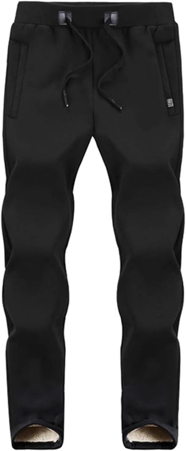 Lounge Pants for Men 2023 Casual Stylish Drawstring Elastic Waist Solid Warm Pant with Pockets Thickened Trousers