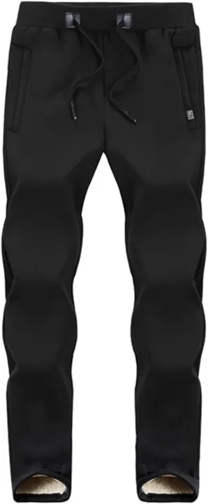 Lounge Pants for Men 2023 Casual Stylish Drawstring Elastic Waist Solid Warm Pant with Pockets Thickened Trousers
