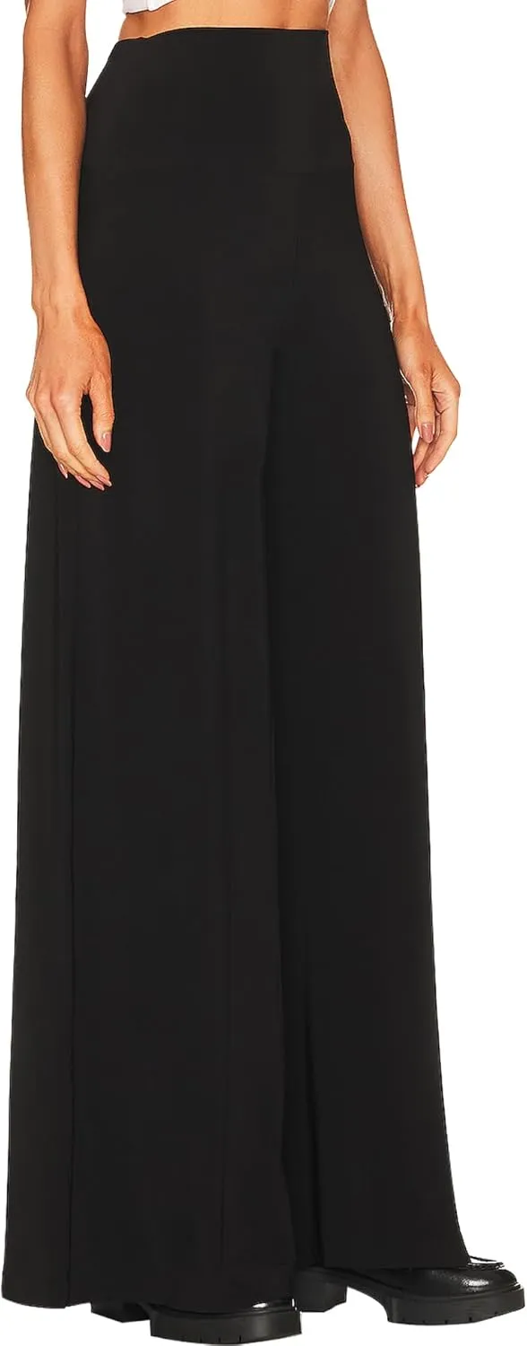 LuFeng Wide Leg Pants Woman High Waist Casual Elastic Flowy Pants Dressy Trousers