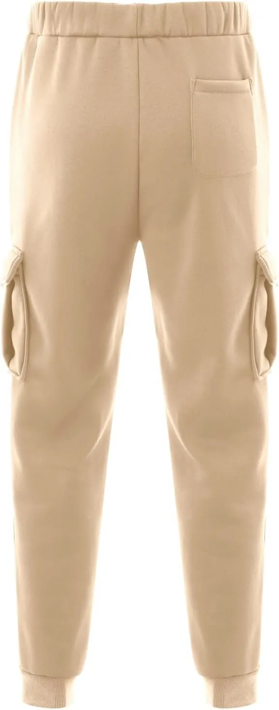 Mens Casual Cotton Sweatpants Solid Color Joggers Lounge Athletic Gym Pants Hiking Hunting Work Trousers