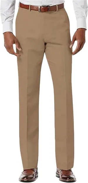 Mens Front Flat Casual Dress Pants Slim Fit Suit Pants Comfy Classic Stretch Chino Pants Business Work Trousers for Men