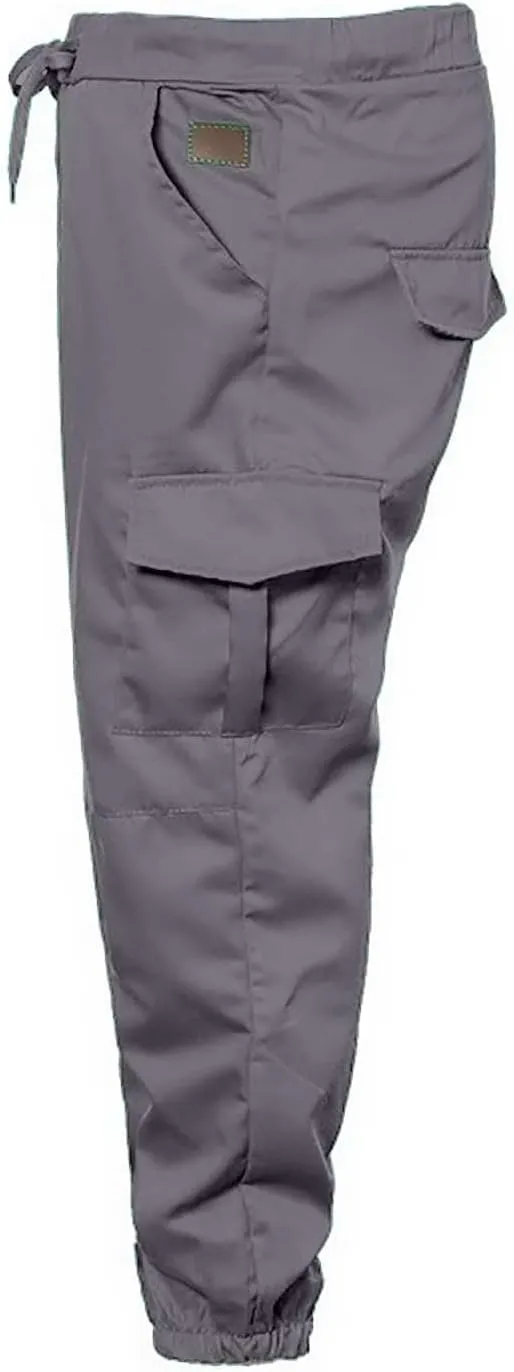 Mens Slim Fit Cargo Sweatpants with Pockets Workout Gym Lightweight Sweat Pants Elastic Waist Sweat Pants Trouser