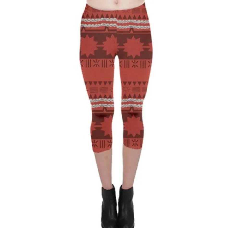 Moana Inspired Capri Leggings
