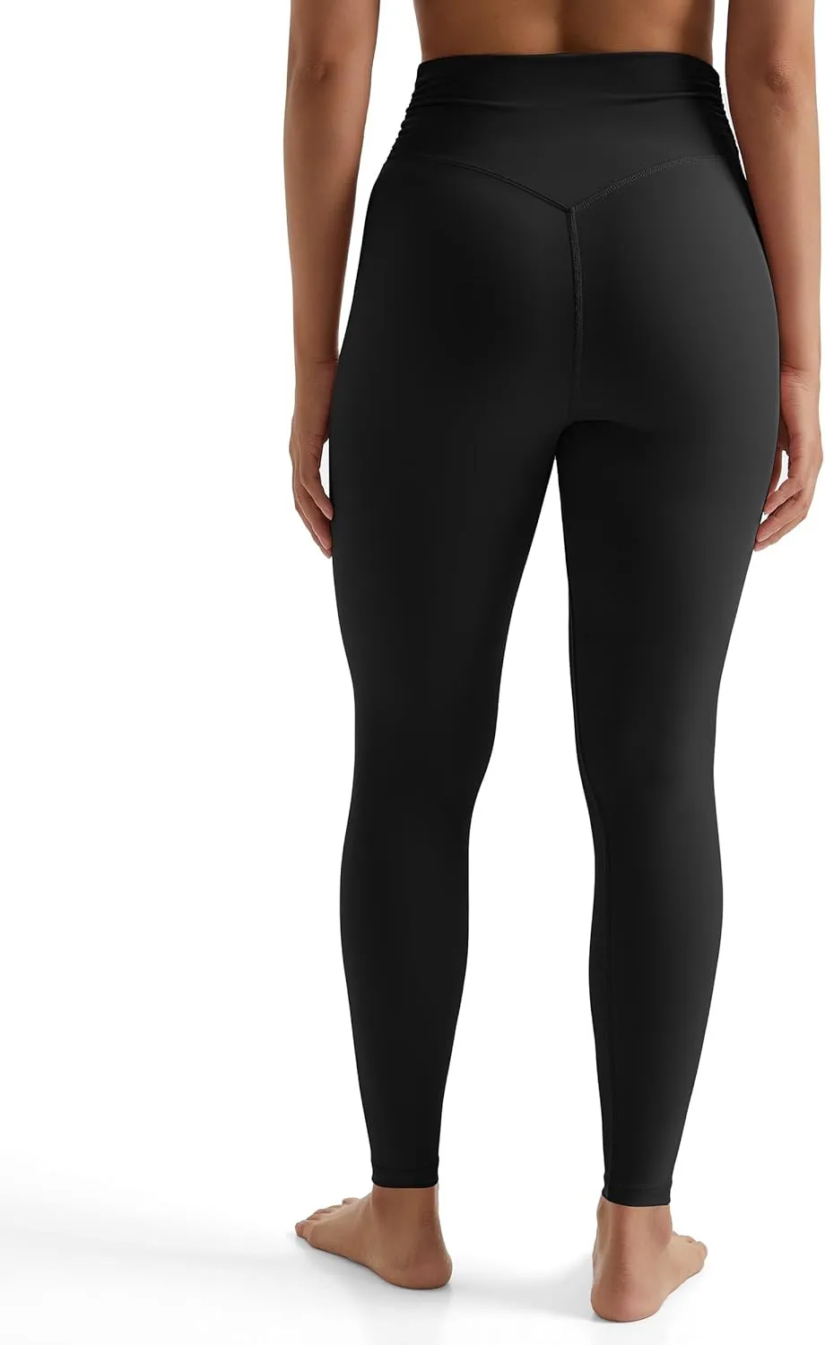 MOOSLOVER Women V Cross Waist Butt Lifting Leggings with Pockets High Waisted Yoga Pants