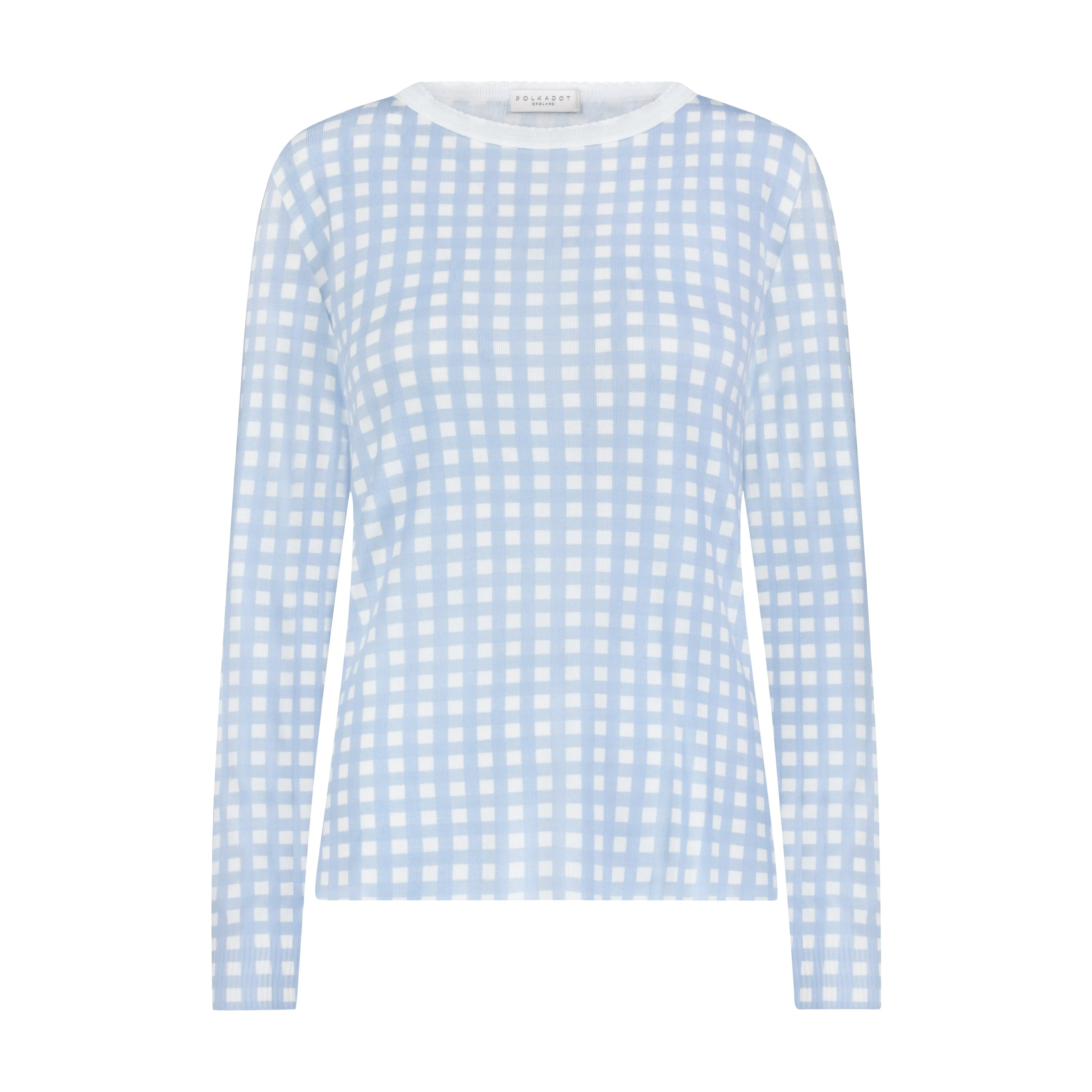 Polkadot RACHEL SLOUCHY BLUE GINGHAM Print
