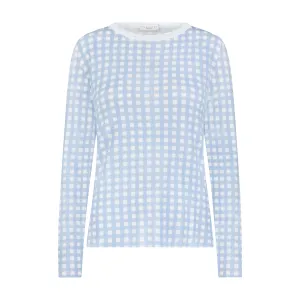 Polkadot RACHEL SLOUCHY BLUE GINGHAM Print