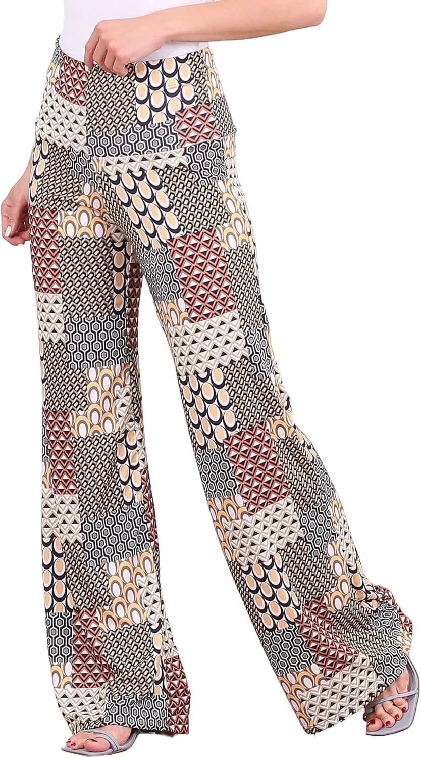 Popana Palazzo Pants for Women Casual Summer Wide Leg Beach Pants Plus Size Made in USA