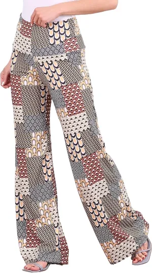 Popana Palazzo Pants for Women Casual Summer Wide Leg Beach Pants Plus Size Made in USA