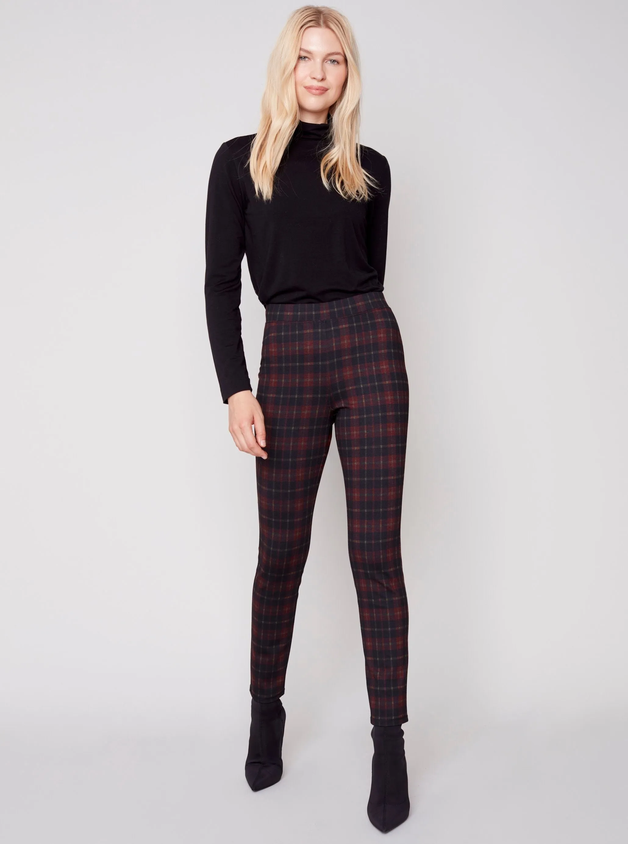 Printed Knit Legging Pant [Ruby-C5356]